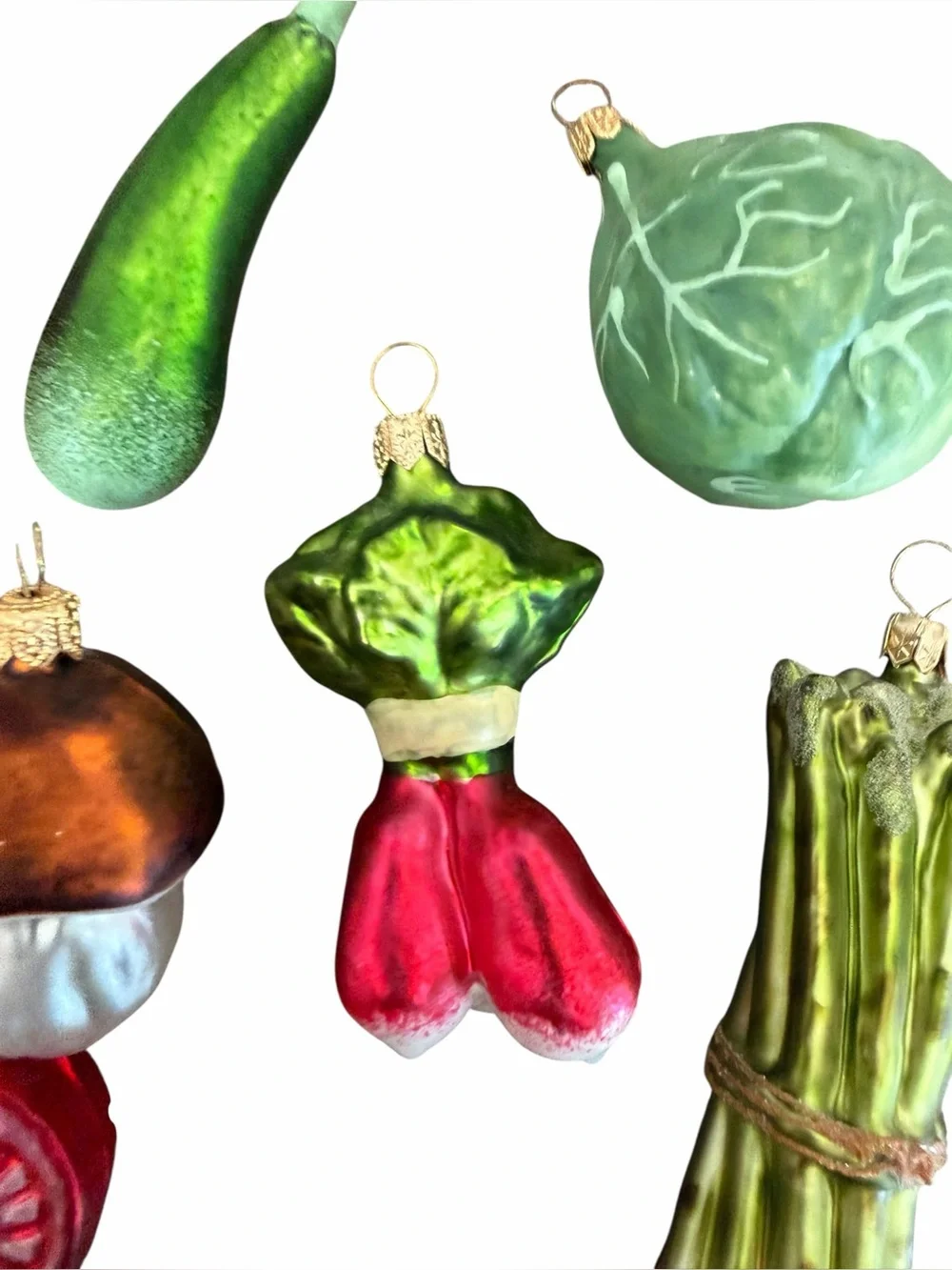 Glass Vegetable Ornaments